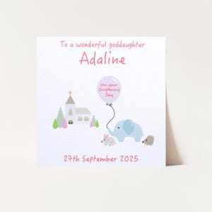 de baptême pour fille | Personnalisé pour fille filleule petite-fille soeur nièce cousine bébé fille arrière petite-fille