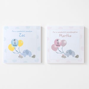 Cartes personnalisées 1er anniversaire de jumeaux – Lot de 2 cartes – assorties bleues ou roses – Cartes de premier anniversaire animaux des bois pour jumeaux