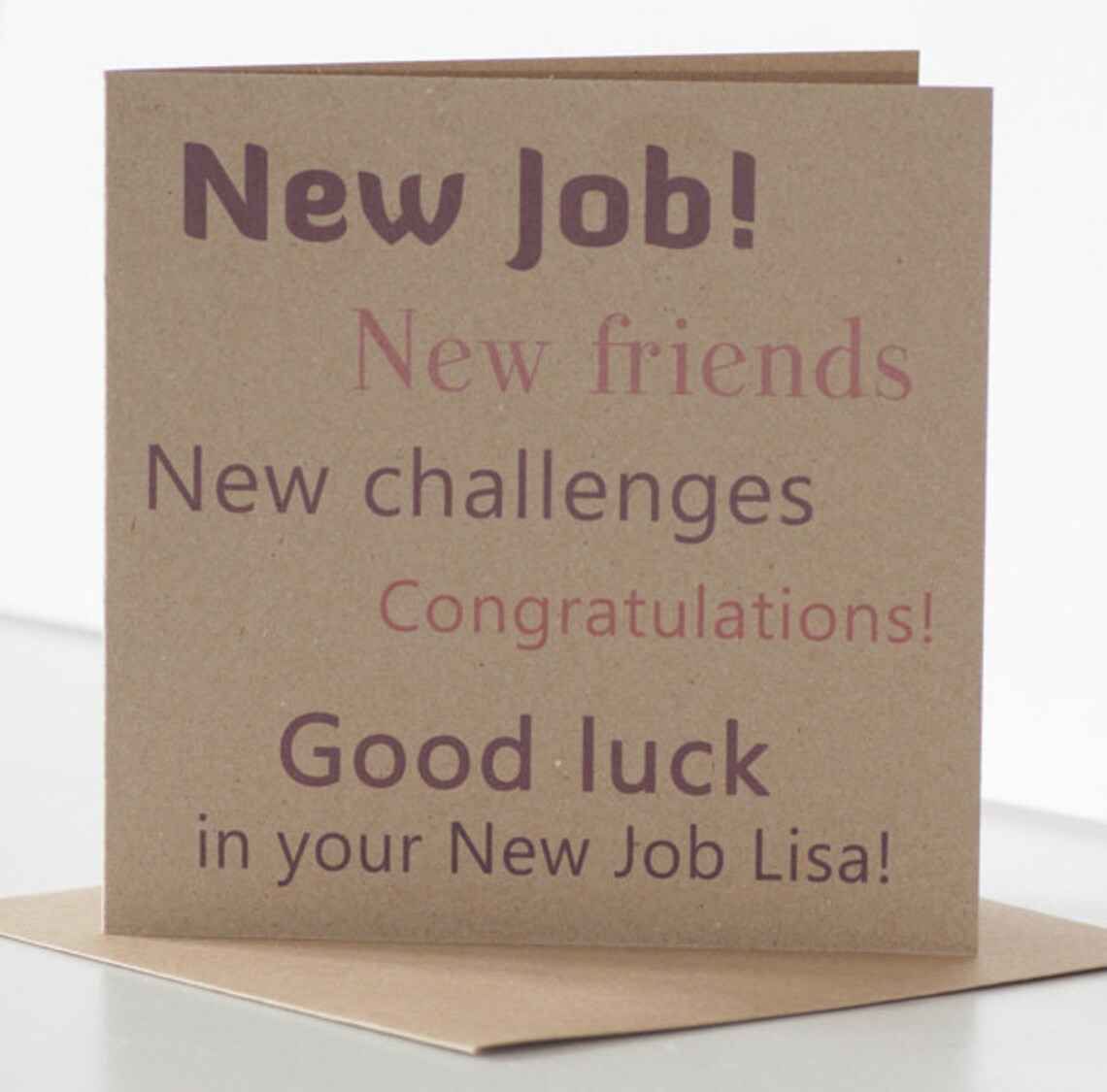 Personalised New Job Card - Good Luck In Your New Job Rainbow | Beeyoutiful Gifts Ltd - View #5