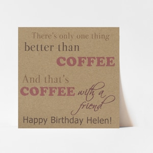 d'anniversaire café personnalisée pour un ami, un ami spécial ou un meilleur ami | Café avec un ami | Ami accro au café | Joyeux anniversaire