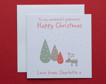 Godchild Christmas Cards Goddaughter Merry etc Choice of 17 Designs- Godson 