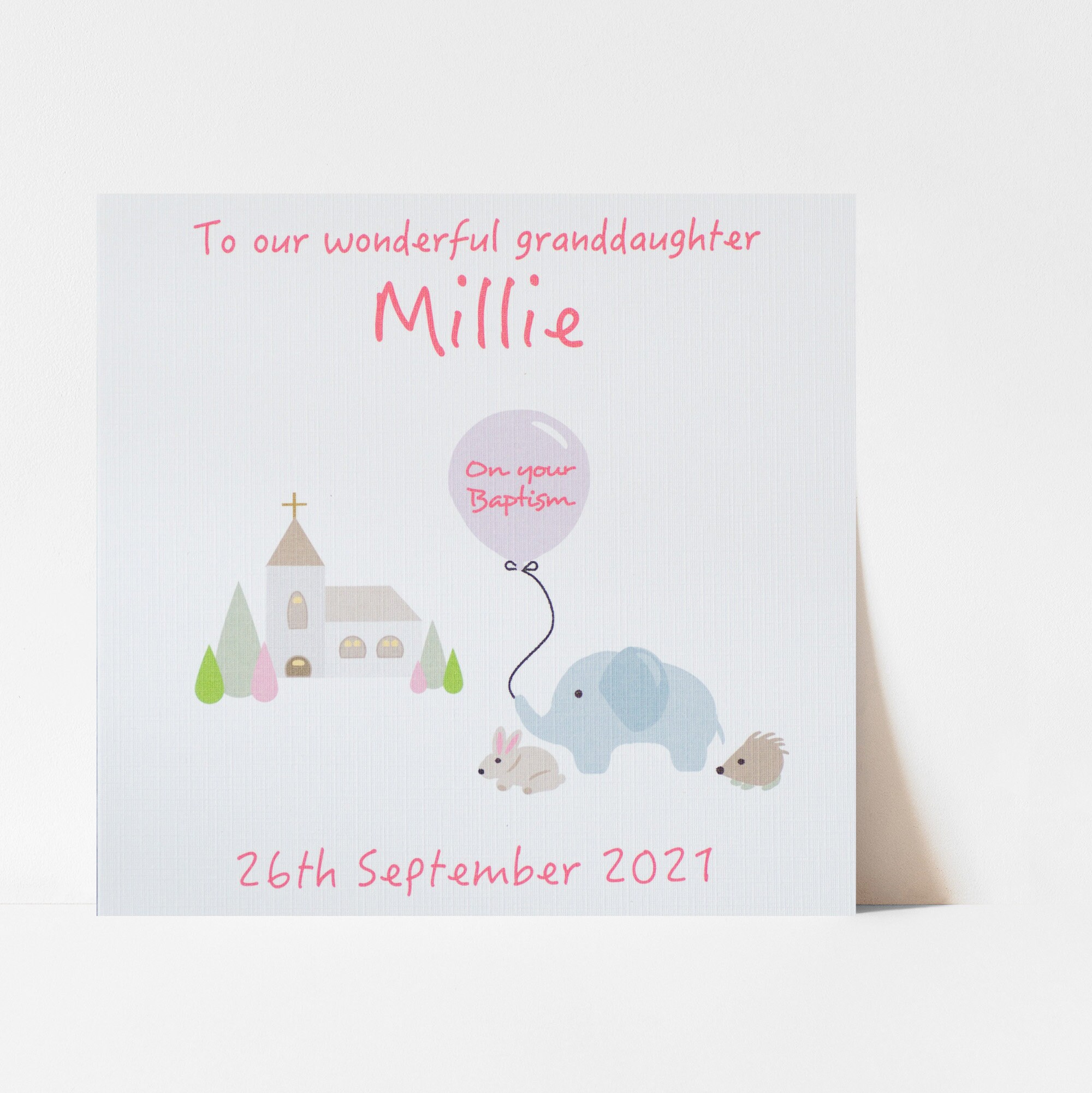 Personalised Handmade Baptême Jour carte fille bébé fille nièce Filleule Personalised Handmade Baptême Jour carte fille bébé fille nièce Filleule