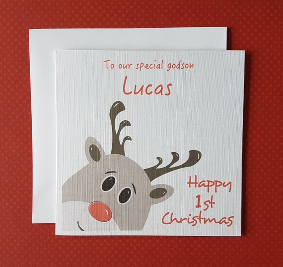 PERSONALISED CHRISTMAS CARD CHILDREN GIRLS BOYS SON DAUGHTER GRANDSON NEPHEW