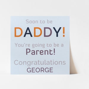 Carte de félicitations pour la grossesse futur papa | Carte Bientôt papa | Vous allez devenir parent, carte personnalisée | Carte future papa