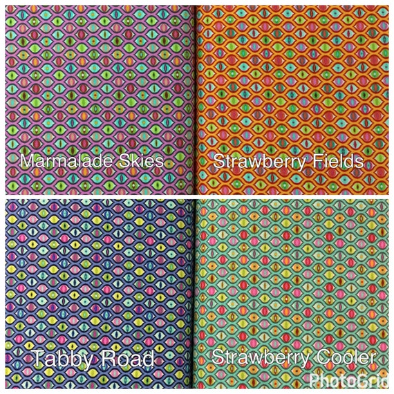 Quilting Fabric Lucy Marmalade Skies by Tula Pink Tabby Road