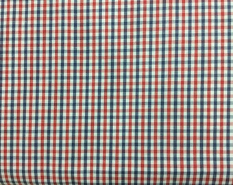 Red, white, and blue check fabric
