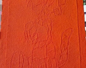 Padrão de tricô para manta Tiger Boo