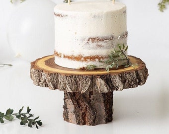 Free Shipping Smash Cake Stand, Rustic Cake Stand, Wood Slice Cake Stand, Pedastel Cake Stand