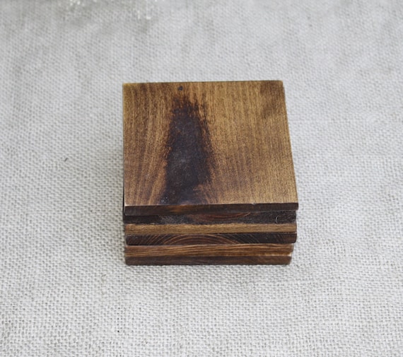 Reclaimed Pallet Wood Coasters, Set of Wood Coasters, Rustic Coasters, 4  Inch Wood Coasters, Rustic Wood Coasters, Dark Wood Coasters 