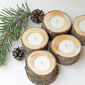 5 Willow, Pine or Aspen Tea Light Holders, Rustic Wedding Décor, House Warming Gift, Baby/Bridal Shower Décor image 8
