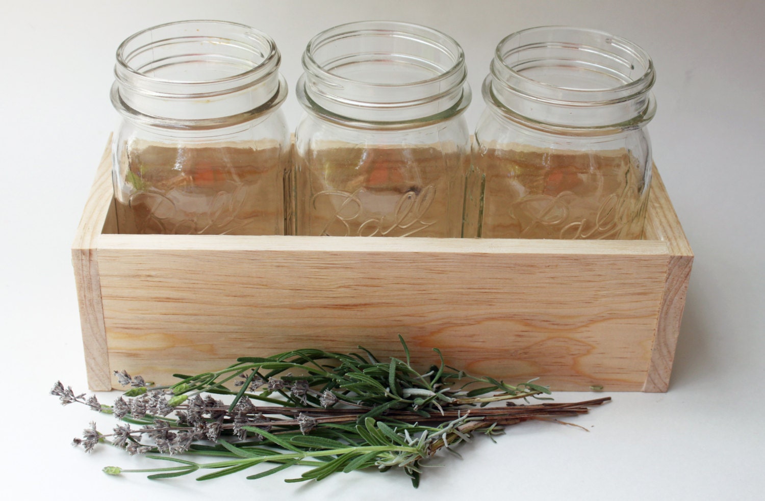 Wood Crate Quart Jar Centerpiece Wedding Centerpiece Rustic Etsy