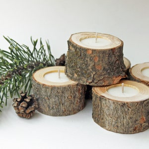 5 Willow, Pine or Aspen Tea Light Holders, Rustic Wedding Décor, House Warming Gift, Baby/Bridal Shower Décor image 9