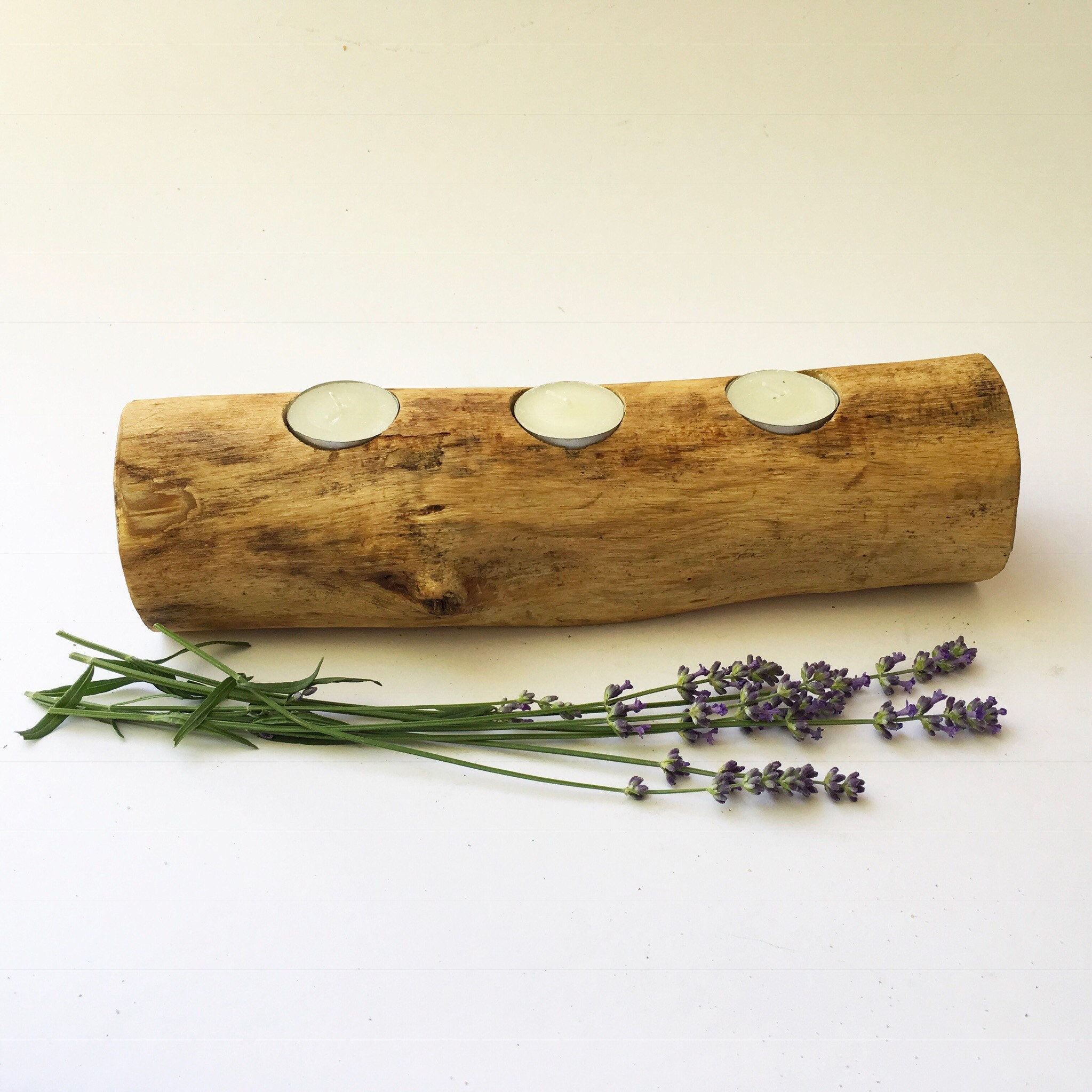 Reclaimed Aspen Log Tea Light Holder