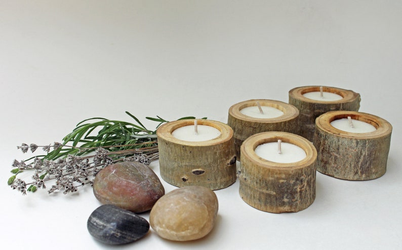 5 Willow, Pine or Aspen Tea Light Holders, Rustic Wedding Décor, House Warming Gift, Baby/Bridal Shower Décor image 10