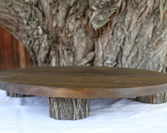 14 Inch Rustic Cake Stand, Custom Cake Stand, Wedding Cake Stand