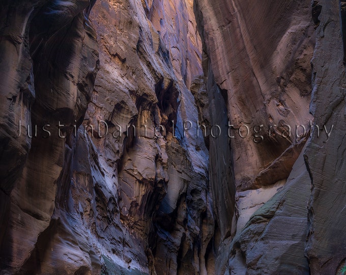 Into the Narrows at Zion National Park onto Metal Wall Hanging Home Decor