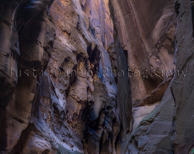 Into the Narrows at Zion National Park onto Metal Wall Hanging Home Decor