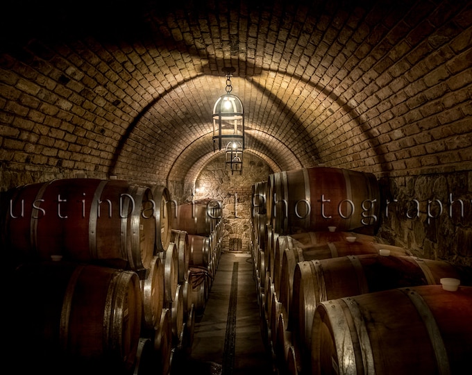 Wine Barrel Storage at the Castello Di Amorosa Winery in California