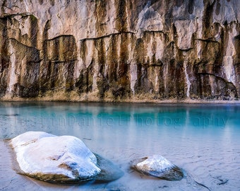 Blue River Flowing down the Narrows hike at the Zion National Park