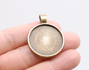 12//24pcs Tibetan Silver Star Charms Round Pendants 16x20mm Jewelry Findings