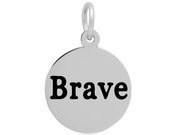 Clearance 5PCS Stainless Steel Brave Charm Pendant, Inspiration Charm, Memorial Charm, Antique Silver Tone 16mm 169
