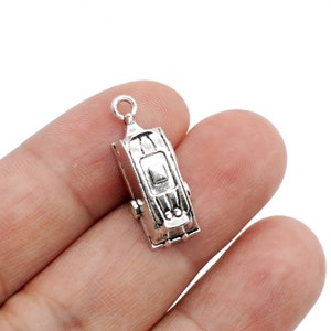 8PCS or 20PCS, Antique Silver Tone 3D Travel Trailer Charm Pendant, Camper, RV Trailer Charm Pendant, Camping Charm, 10mmX27mm JHS756-2689 Bild 3