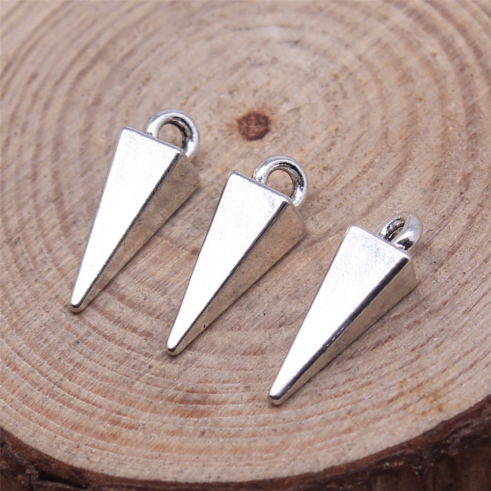 Silver Pyramid Pendants - Etsy