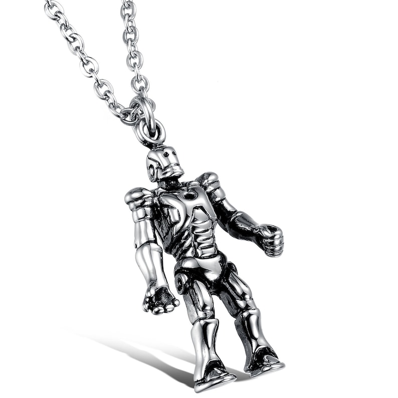 Soldier TengYi-925 Big Biker Necklace Warrior Men Necklace Charm Pendant Stainless Steel Necklace Pendant