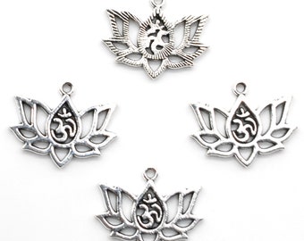 5/26pcs Tibetan Silver Exquisite Big Flower Jewelry Charms Pendant DIY 57x53mm 5/26pcs Tibetan Silver Exquisite Big Flower Jewelry Charms Pendant DIY 57x53mm