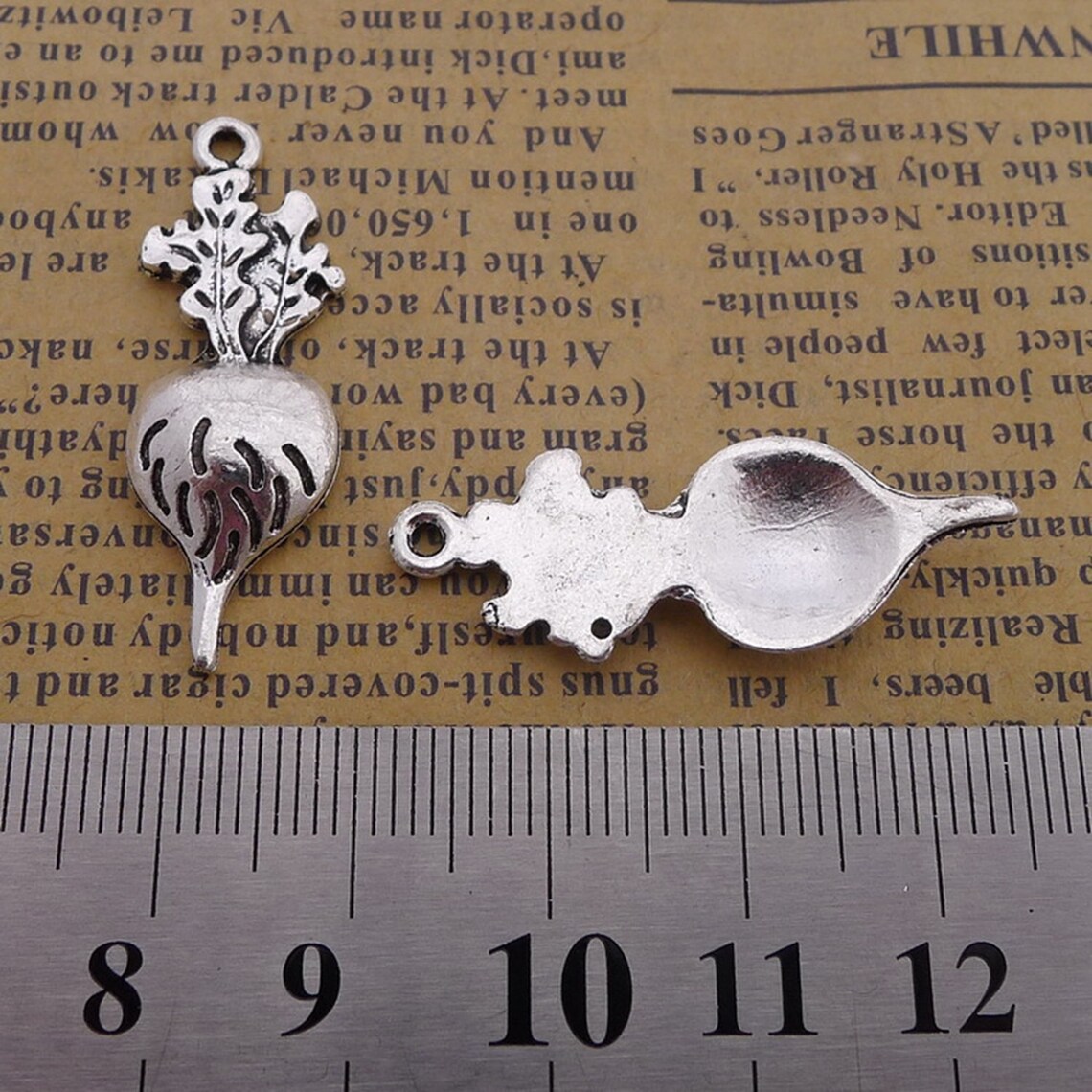 12PCS or 30PCS Antique Silver Radish Charms Jewelry DIY Etsy