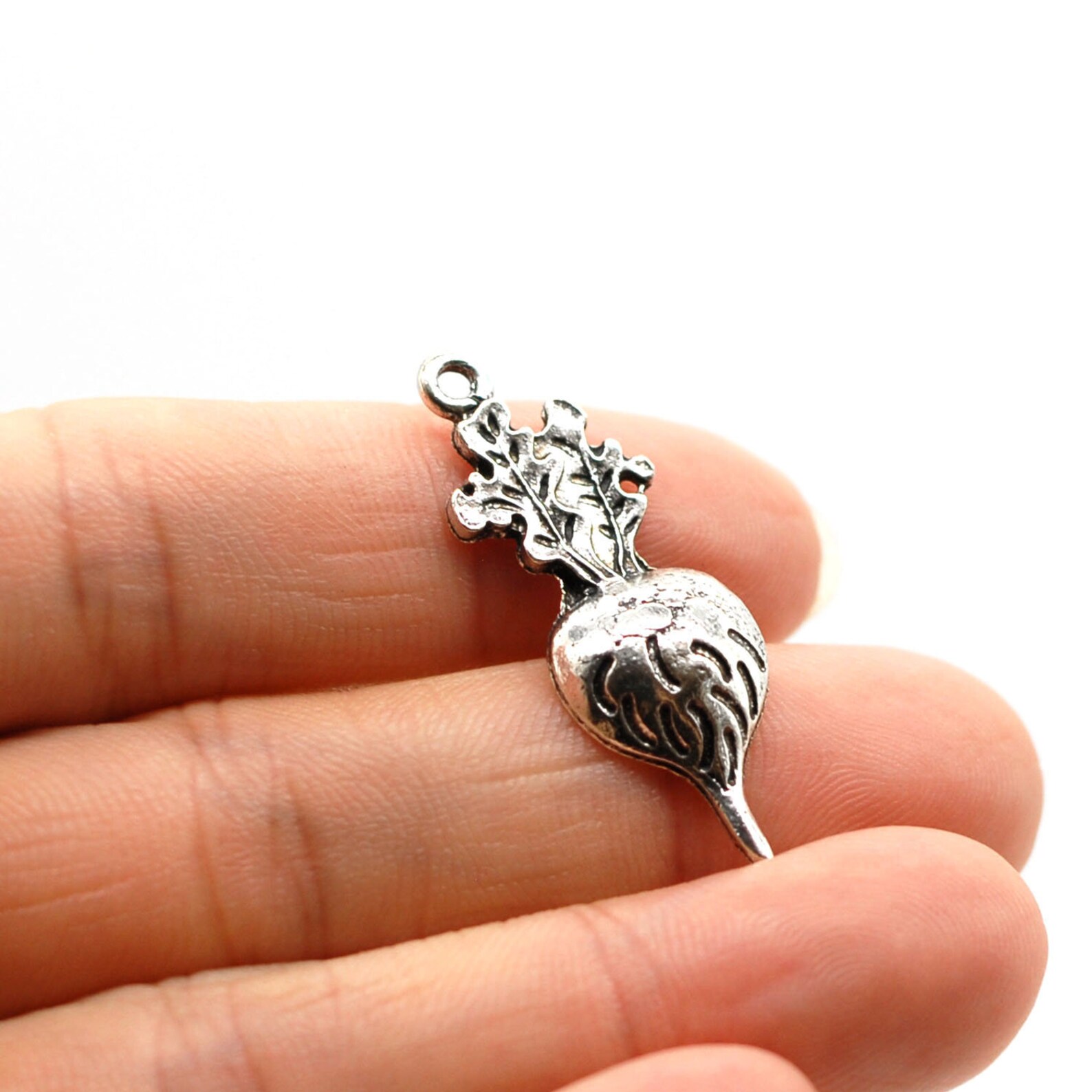 12PCS or 30PCS Antique Silver Radish Charms Jewelry DIY Etsy