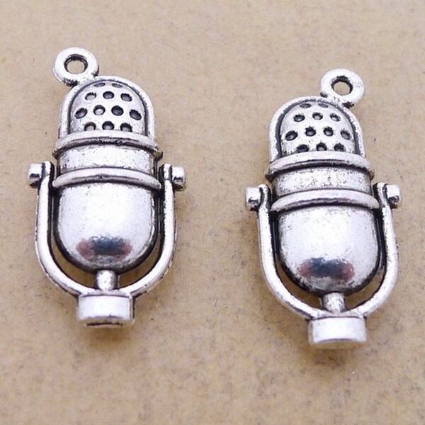 Microphone Charm Etsy