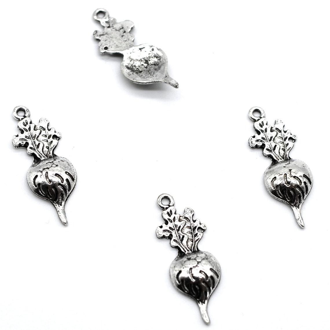 12PCS or 30PCS Antique Silver Radish Charms Jewelry DIY Etsy