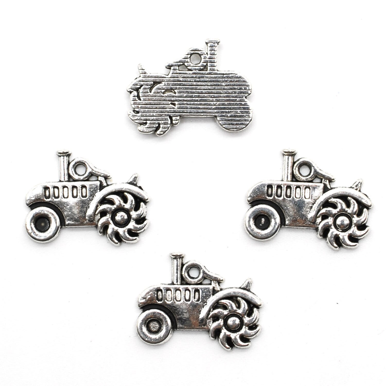 Vintage Jewelry Supply JHS301-3633 20PCS or 50PCS Farm Charm Antique Silver TRACTOR Charm Pendant 15X20mm Tibetan Silver Tone