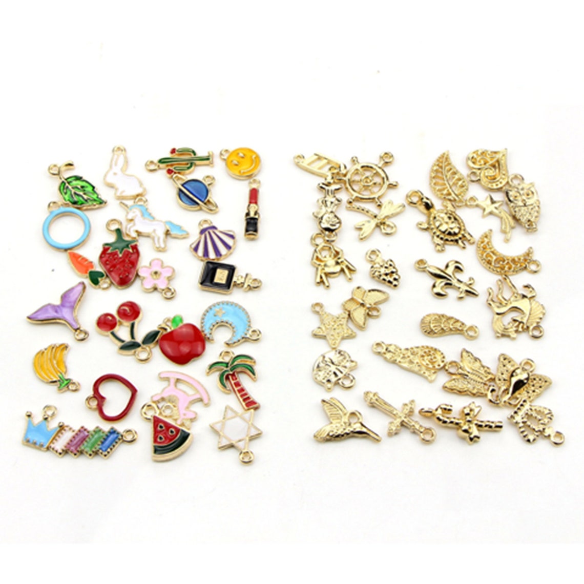 50PCS Different Colorful Charm Pendant Set Collection Etsy