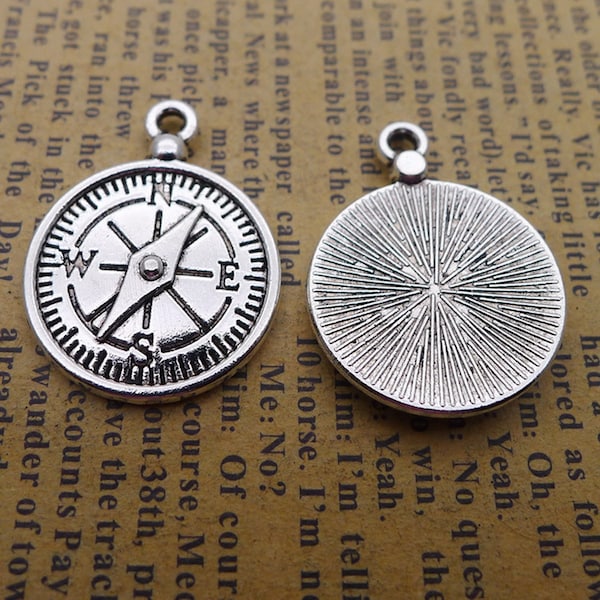 Compass Charm Etsy