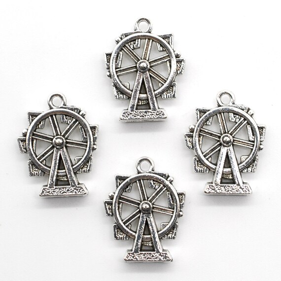 25pcs Tibetan Silver Steering wheel Pendants Charms For Jewelry Making 