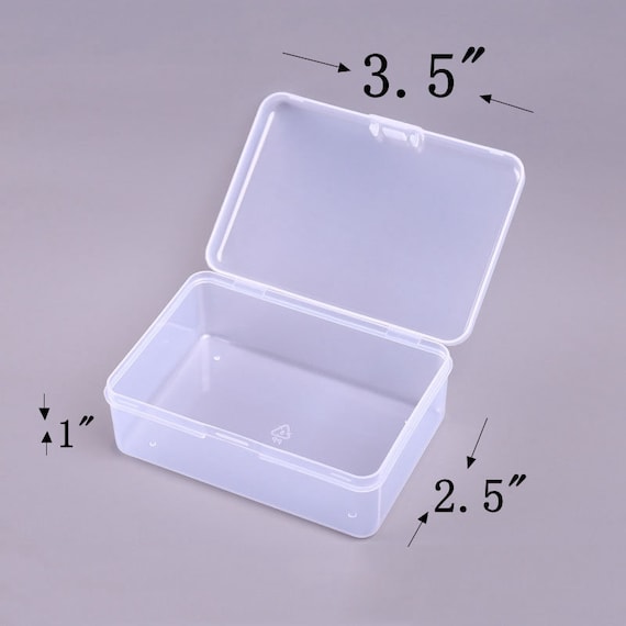 2PCS Containers, Beads, Charms, Jewelry Findings Storage Containers,  Plastic Storage Organizer Box, Jewelry Supplies 3.5X2.5X1 Inch, Medium 