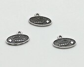 Clearance 20PCS Antique Silver Tone Hawaii Charm Pendant Inspiration Charms, Charms Supply 17X23mm, GS-MAP-B-Hawaii