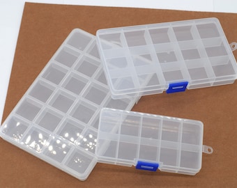 Storage Box Hard Plastic Compartment Slot Plastic Craft Organizer  Adjustable
