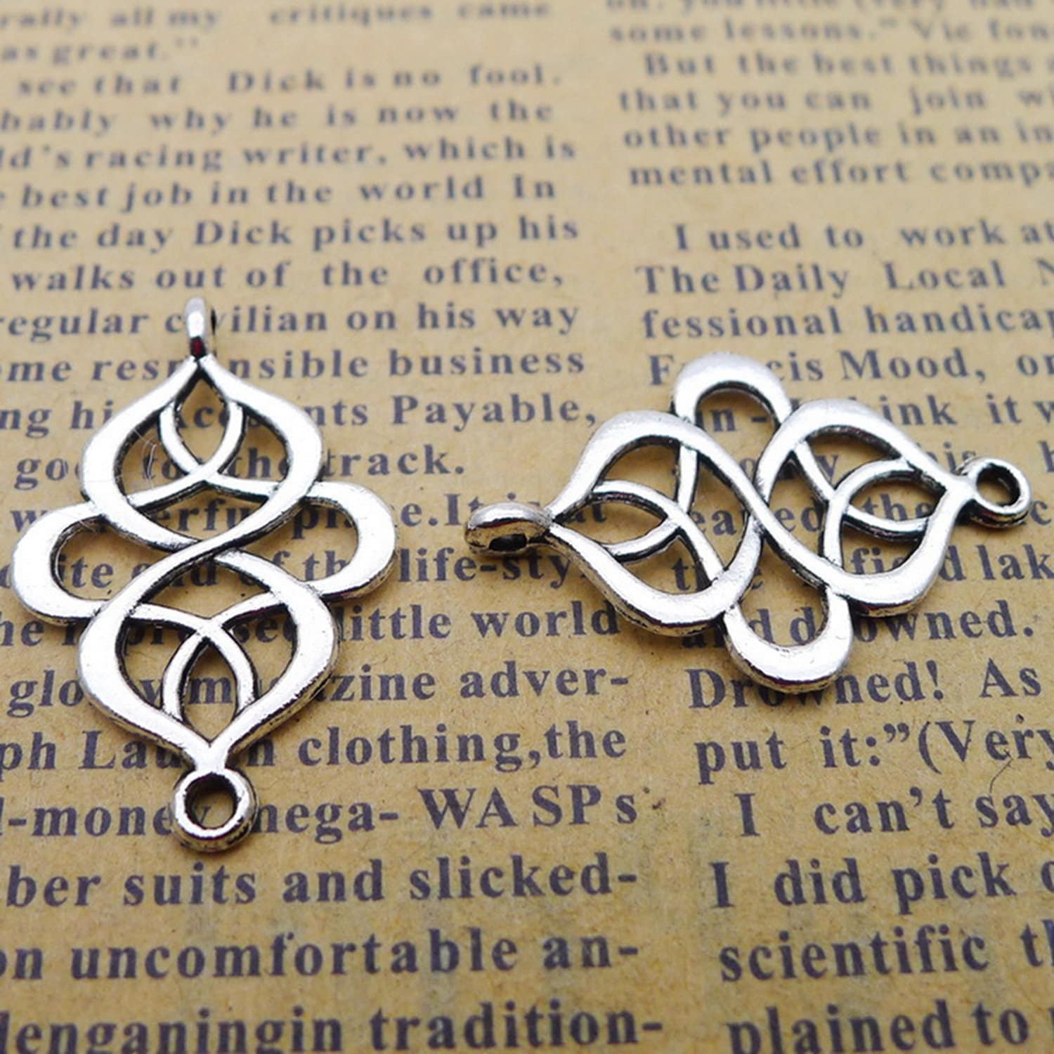 Sterling Silver Celtic Jewelry Connector, Celtic Jewelry Mak