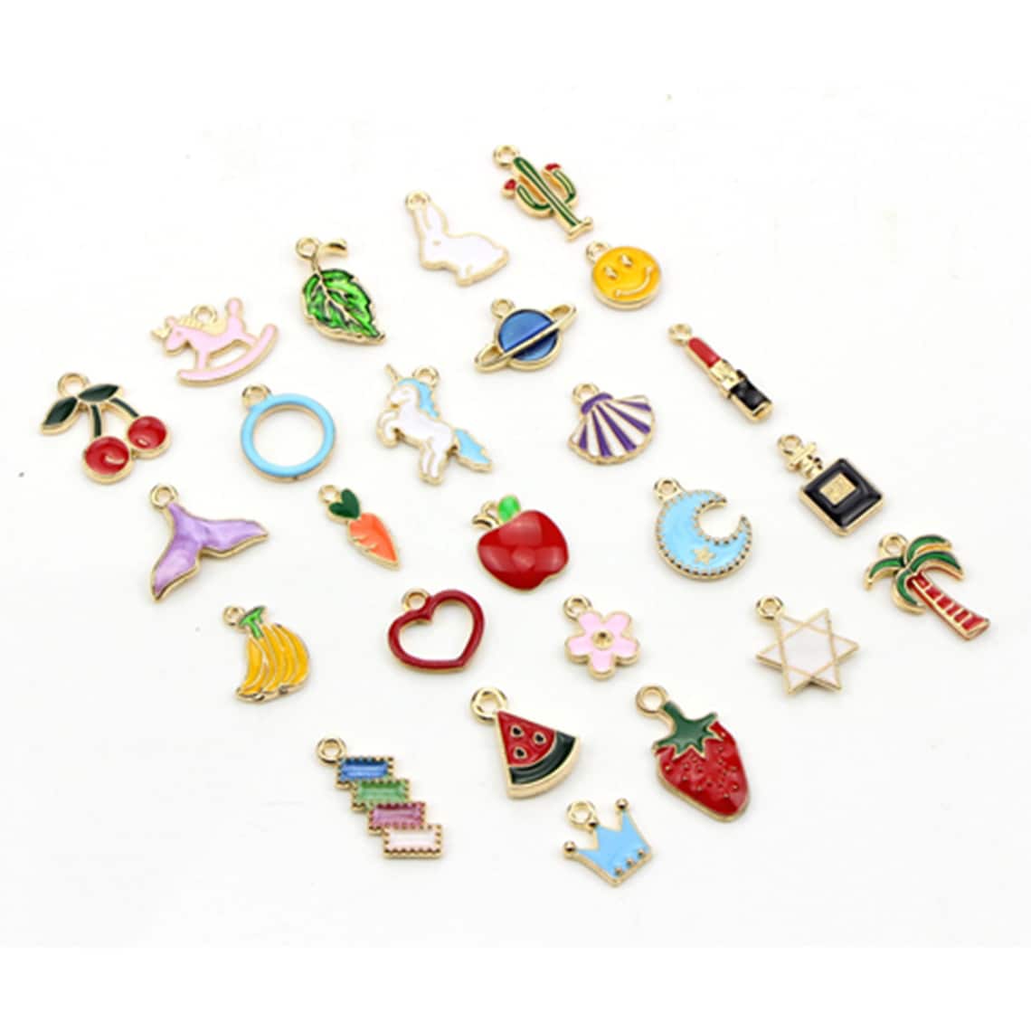 50PCS Different Colorful Charm Pendant Set Collection Etsy