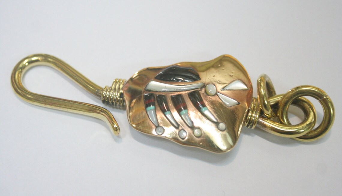 Every Day Carry Claw Brass Keychain Hook EDC Gear Brass Key Etsy