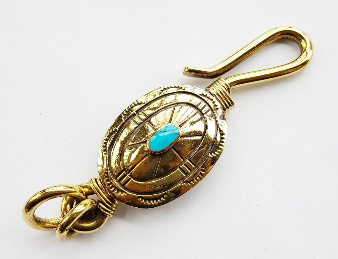 Solid Brass Keychain Keyring Key Ring Key Clip Hoder Hook Etsy