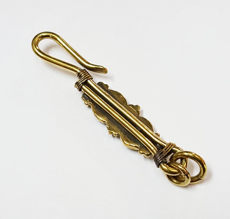 Vintage Brass Keychain Key Ring Keyring Men's Gift Snap Etsy