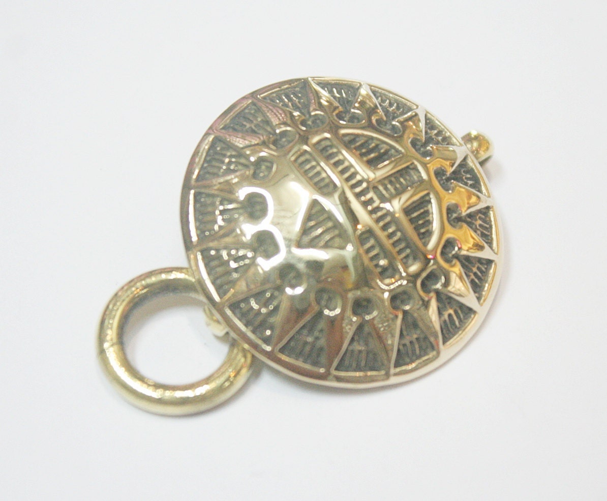 Kachina Pendant Solid Brass Key Chain Leather Craft Wallet Etsy