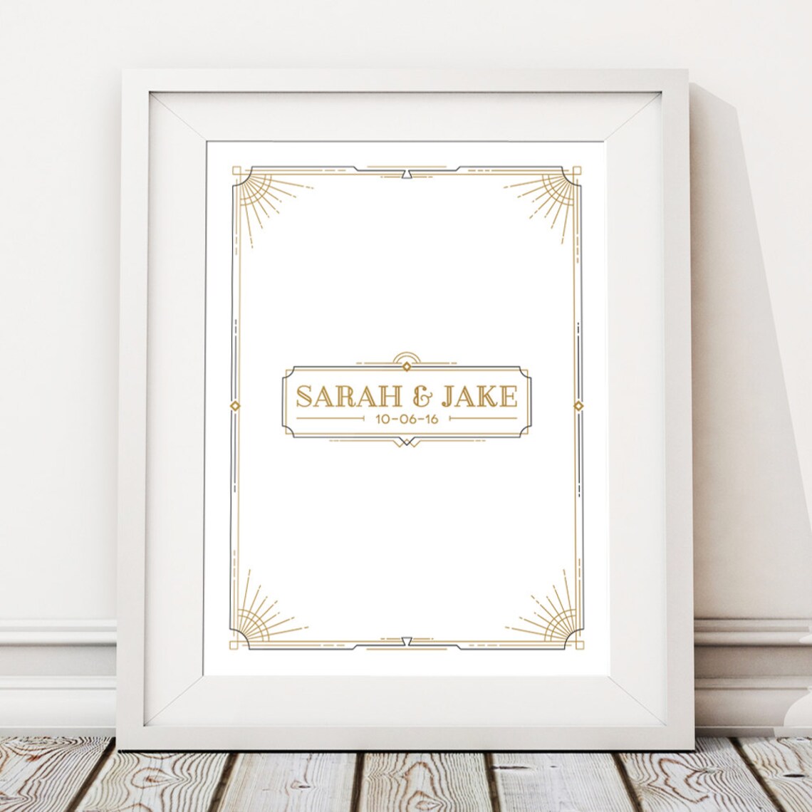 Art Deco Wedding Guest Book Alternative Vintage Wedding Guest Etsy