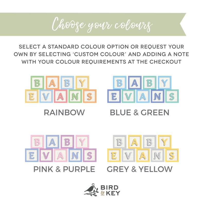 Baby Blocks Baby Shower Guest Book Alternative Personalised Etsy UK