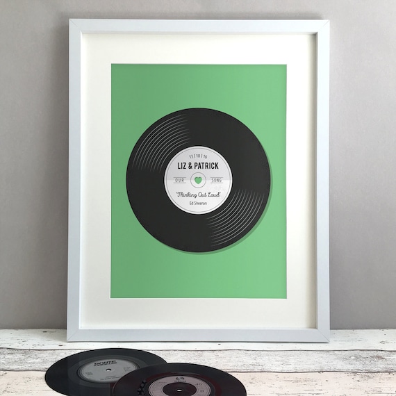 Wedding Song Gift Ideas, Rock n Roll Wedding, Rockabilly Wedding Present Personalised, Unique Gift For Couple, Vinyl Record Print (unframed)
