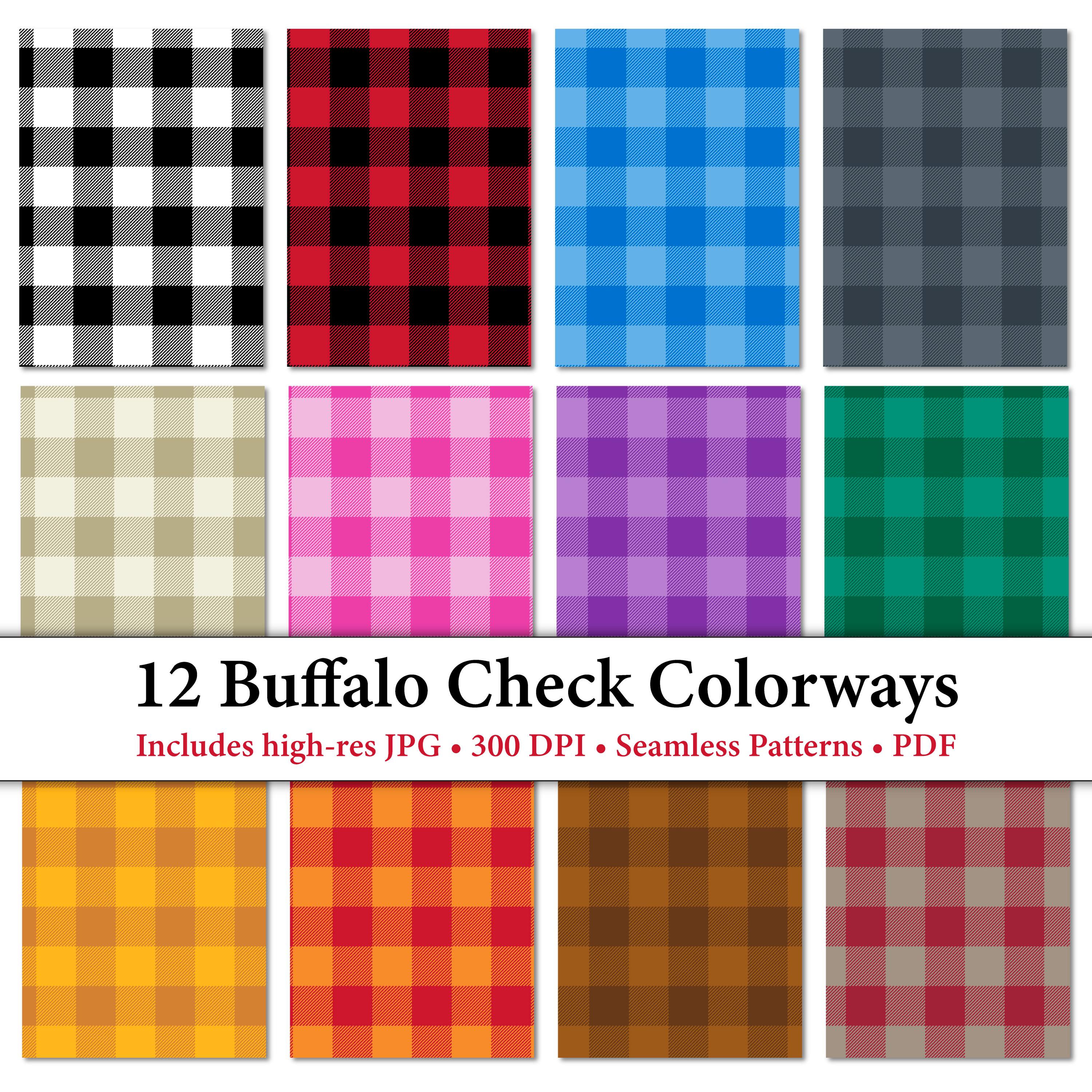 Buff Check Plaid Pattern Buffalo Check Plaid Patterns – Seamless Fabric and Digital Design - JPG ...